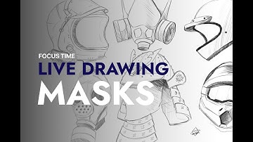 Draw and focus with me | MASKS | Creating Visual Library | Live drawing music only