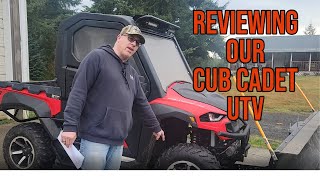 A review our our UTV, 2017 Cub Cadet
