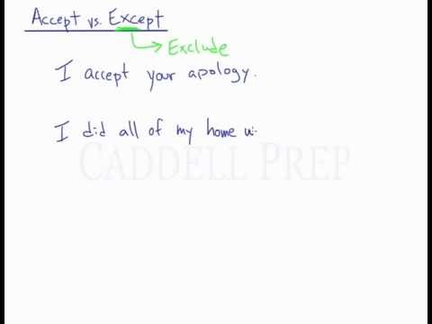 Accept Vs Except Youtube