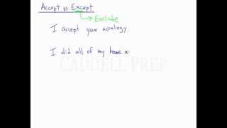 Accept vs. Except