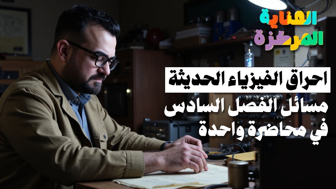 المراجعة المركزة للفيزياء || مسائل الفصل السادس في محاضرة وحدة