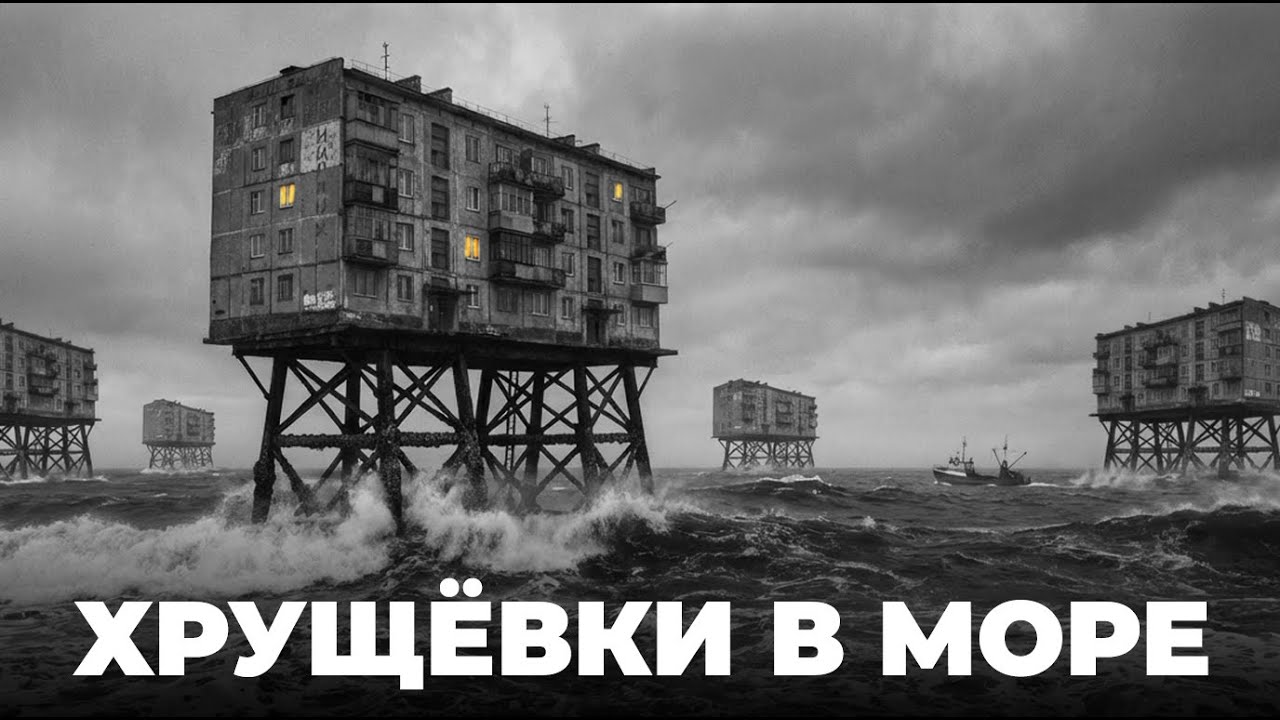 ЦЕЛЫЙ ГОРОД НА СВАЯХ: Как в СССР жили прямо посреди моря? Нефтяные Камни