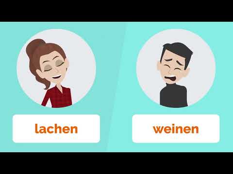 Learn German A1 | Opposite verbs | conjugate strong (irregular) and weak (regular) verbs