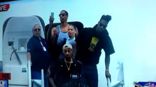 Cleveland Cavaliers coming home after winning the NBA Championship.