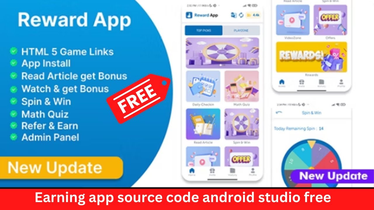 Reward App Lucky Spin V5 6 Start App Ads Adcolony App Source earning-app-source-code-bangla-2022-how-to-make-android-studio