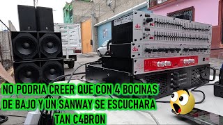 UN BAJO muy IMPRESIONANTEcon POCAS BOCINAS y UN SOLO AMPLIFICADORAJUSTE de AUDIO SONIDO SIN NOMBRE