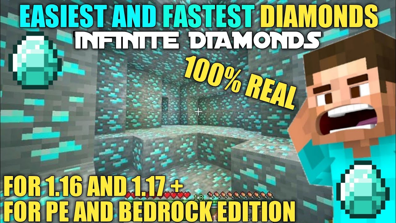 Easiest and fastest way to get the diamonds minecraft pe || Hindi || 1. ...
