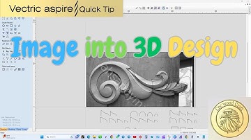 Make Image into 3D Design || 3D Toolpath, || vectric aspire tutorial .