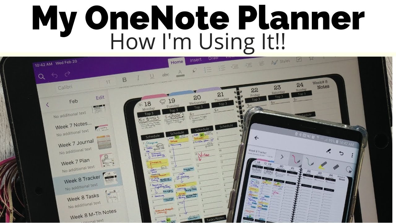 Using onenote as a planner