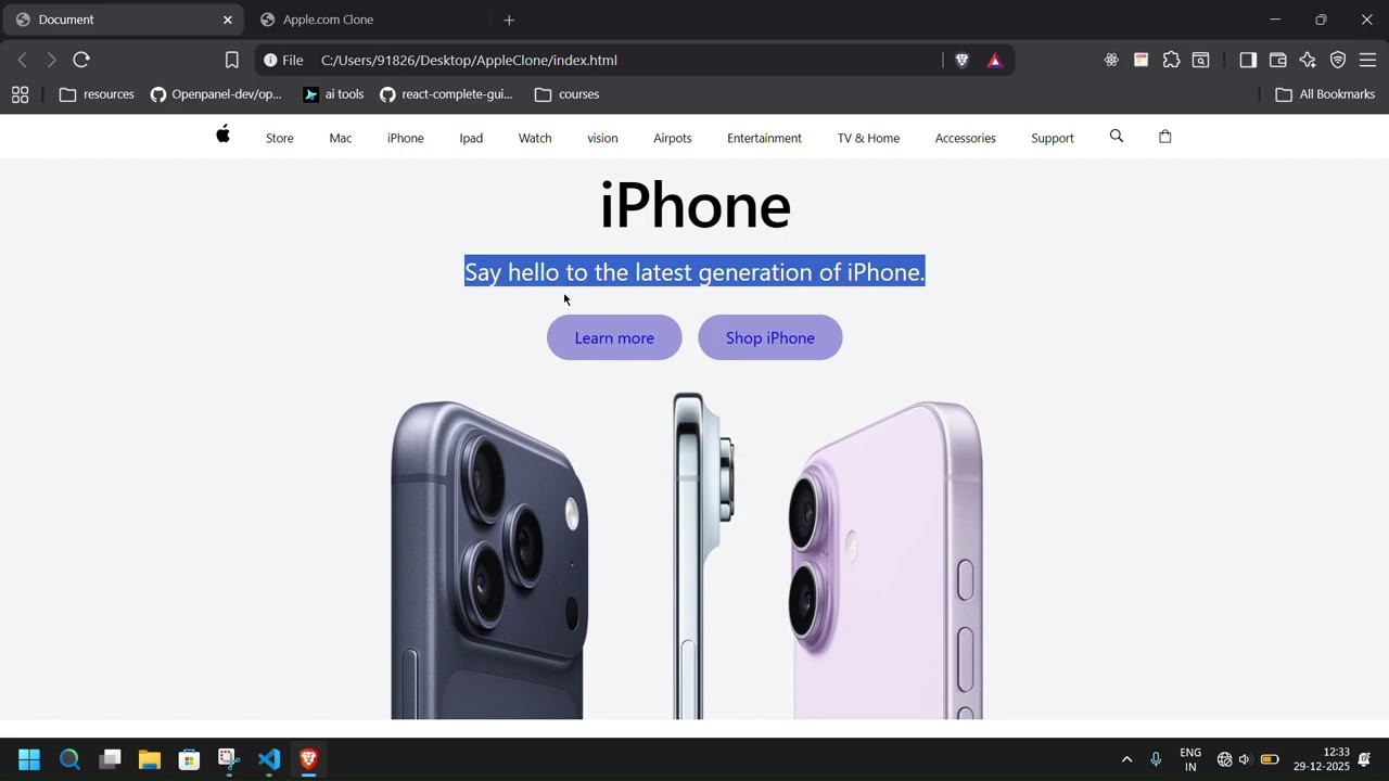 How to Clone Apple's Website (Step-by-Step Tutorial)