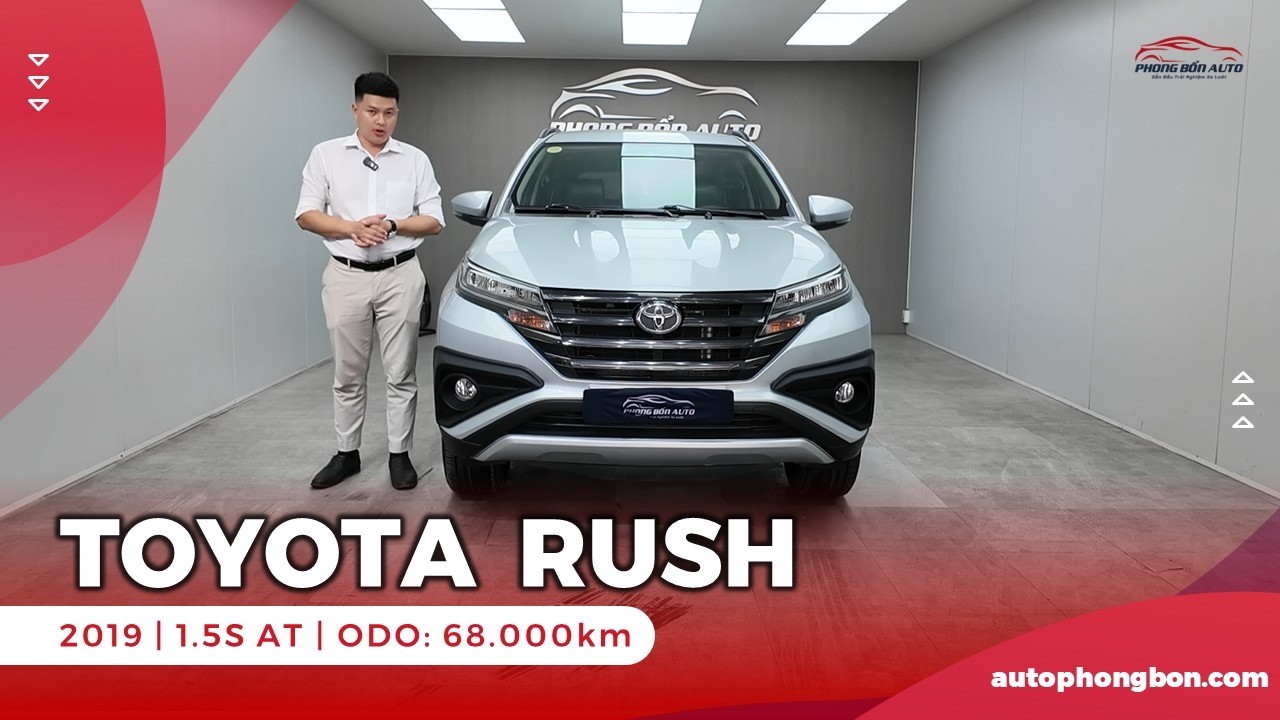 🔴TOYOTA RUSH, sx 2019, động cơ 1.5S AT, máy xăng, số tự động, ODO: 68.000km💥
