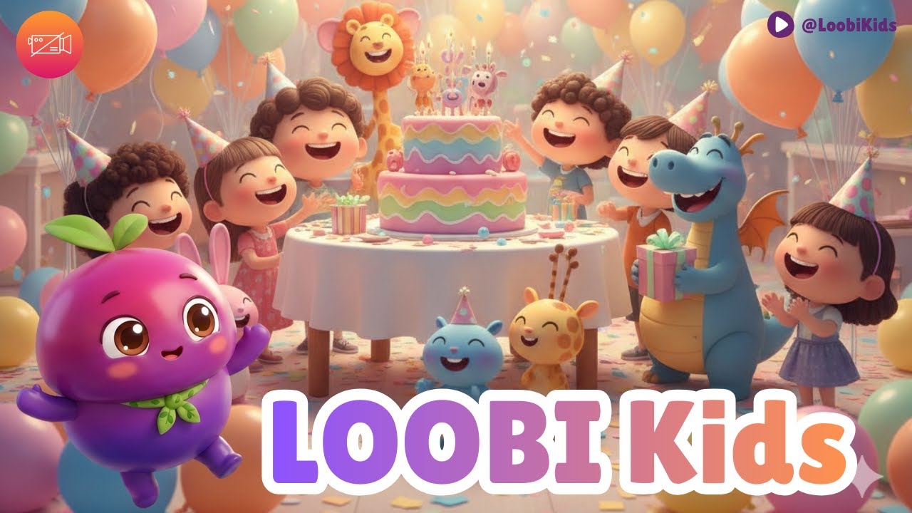 Happy Birthday Song for Kids 🎉 | Fun & Cute Birthday Music ⁨@loobikids⁩ 