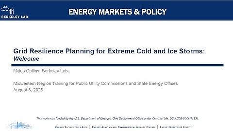 Grid Resilience Planning for Extreme Cold and Ice Storms: Midwest Training for PUCs and State EOs