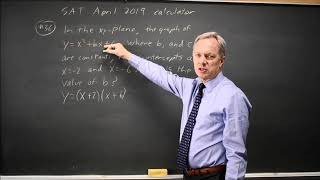 SAT April 2019: Parabola x-intercepts - question #4-36