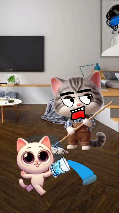 kitten helps her #funny #comedy