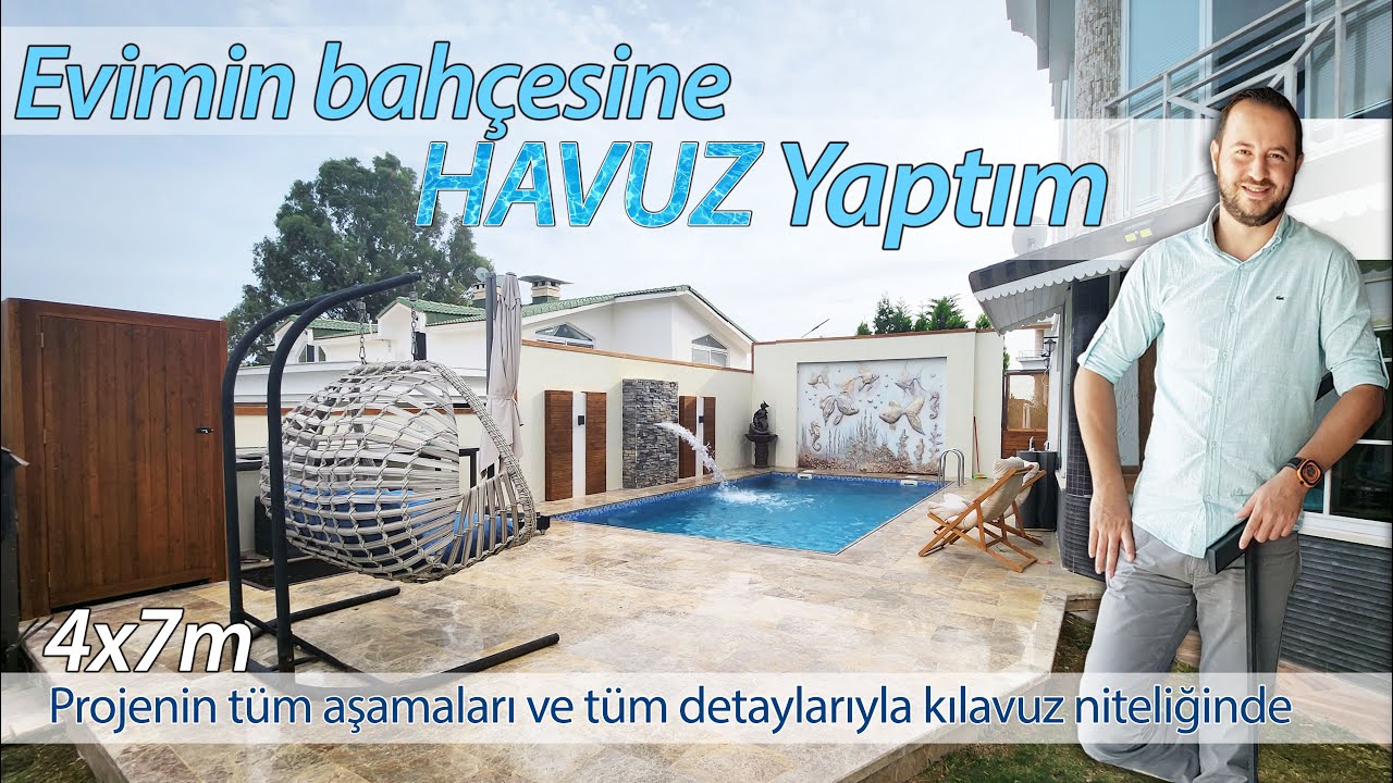 Villa bahçesine 4x7m Yüzme Havuzu yapımı. Tüm inşaat detaylarıyla... Ayrıntılı anlatım.