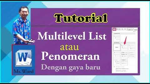 Materi komputer Tutorial Multilevel List