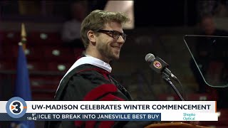 Charlie Berens speaks at UW Winter Commencement