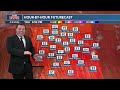 Rain chances increase, and warm weather sticks around