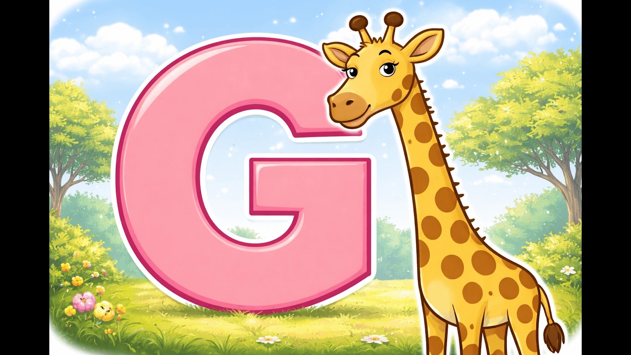 G is for Giraffe – Alphabet Song | Learn Letters & Animals for Kids
