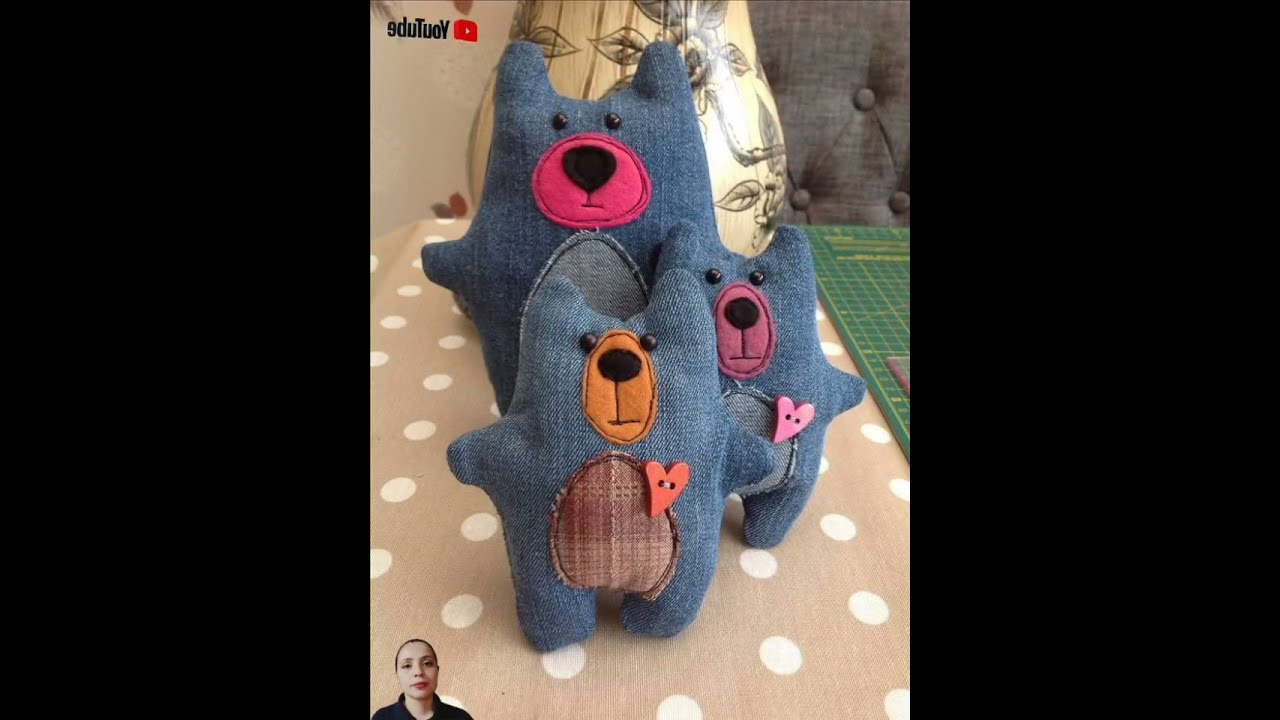 85 ideias incríveis para você utilizar seus restos de retalhos jeans❤️😍↪️ Créditos as artesãs Anitta