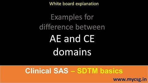 SDTM: AE vs CE - basic examples for difference between adverse event and clinical event