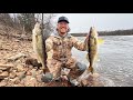 Public river walleye shore fishing catch clean cook