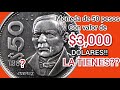 💰💸OJO👉MONEDA DEL KILO CON VALOR DE $3,000 DOLARES!! 50 PESOS BENITO JUAREZ