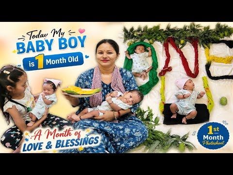 आज मेरा बेटा 1 Month का हुआ ❤️Baby Boy 1 Month Photoshoot | Newborn Baby Vlog