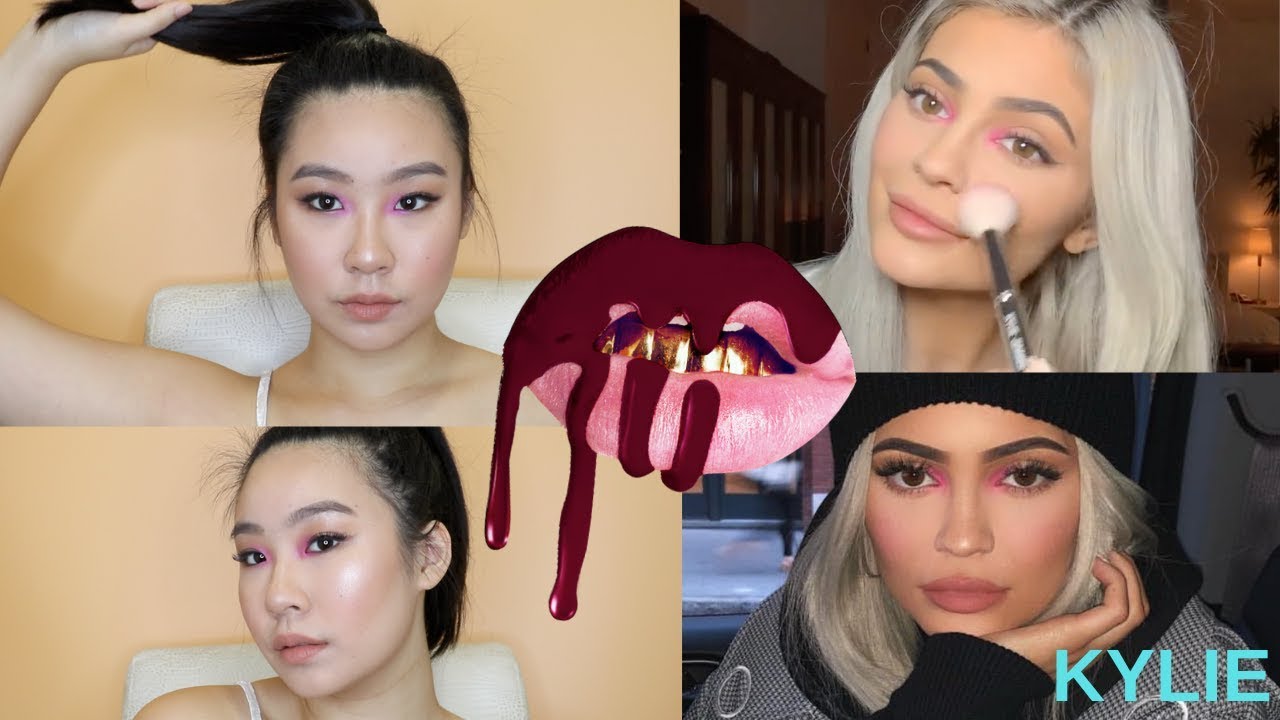I TRIED Kylie Jenner Astroworld Tour GRWM Makeup Look 2018 YouTube