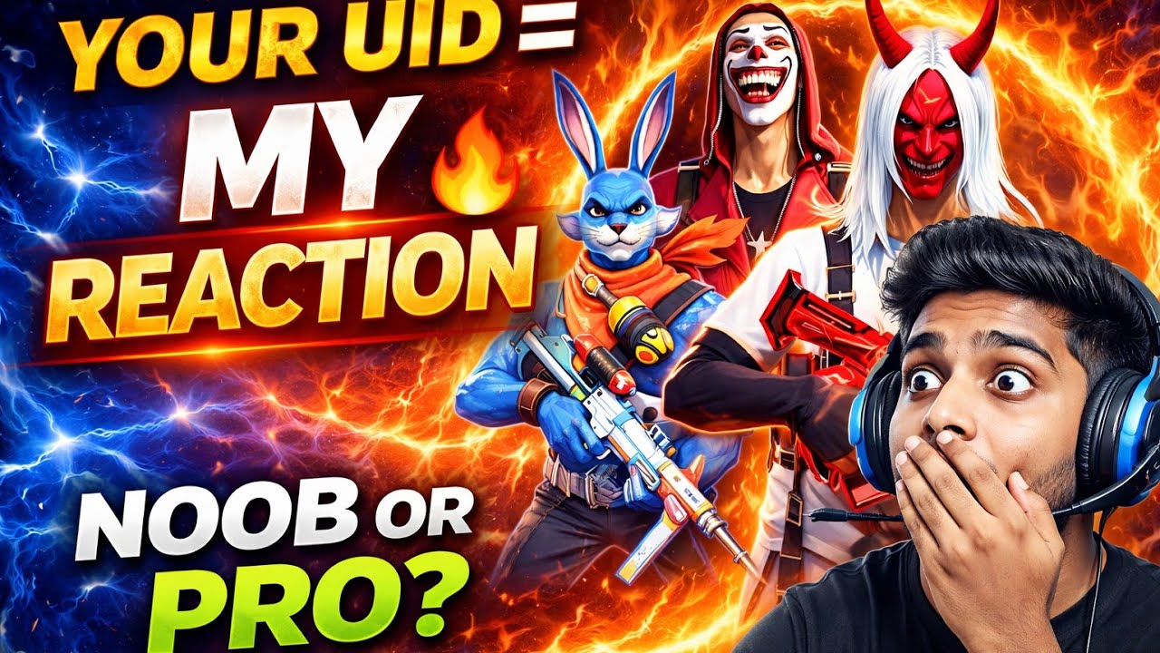 Free Fire UID Reaction Challenge 😱🔥 | Noob or Pro? (LIVE)