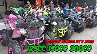 NEW PRICE LIST FOR ATV 125CC 150CC 200CC