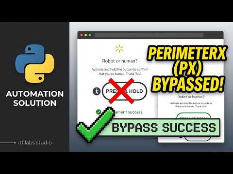 Bypassing PerimeterX (PX) Press & Hold Captcha with Python