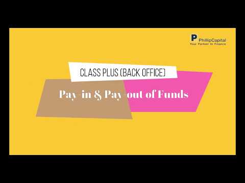 Payin and Payout Process via Class Plus Back Office