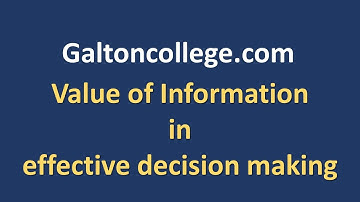 Value of information in effective decision making