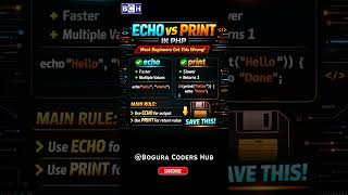Echo VS Print in PHP | Echo vs Print in PHP ⚡ Most Beginners Get This Wrong! | REAL Difference?