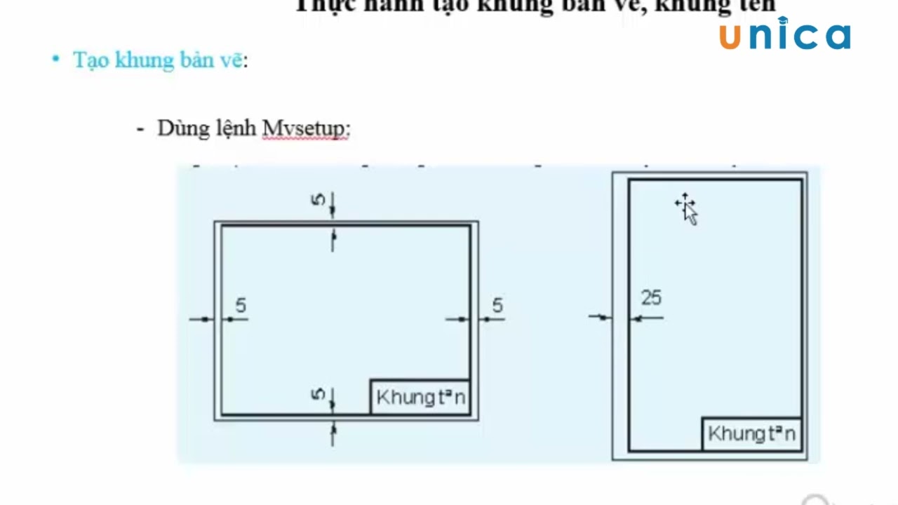 2.3. Vẽ khung tên trên bản vẽ