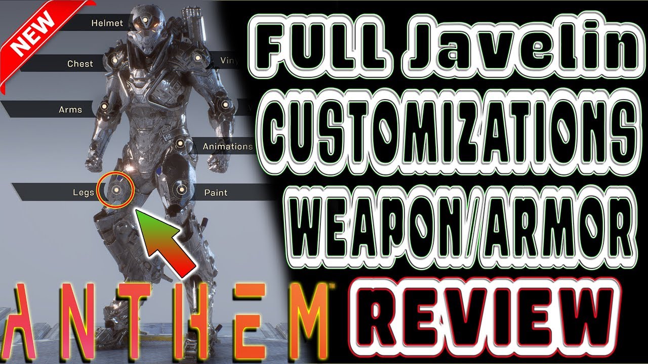 🆕 AMAZING JAVELIN ARMOR & WEAPON COSMETIC CUSTOMIZATION | Anthem | Full FORGE Gear Walkthrough