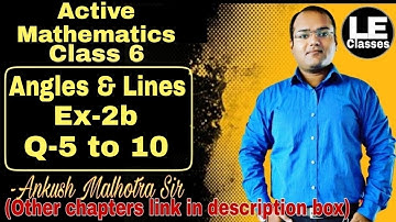 Angles and lines Ex-2b | ICSE Class 6 maths | Geometry | Essential ICSE mathematics | A Das Gupta