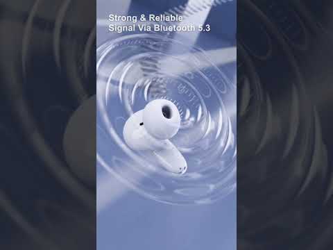 Навушники бездротові TWS Vention Bluetooth 5.3 Hi-Fi IPX4 21 год Фіолетові, видео 7