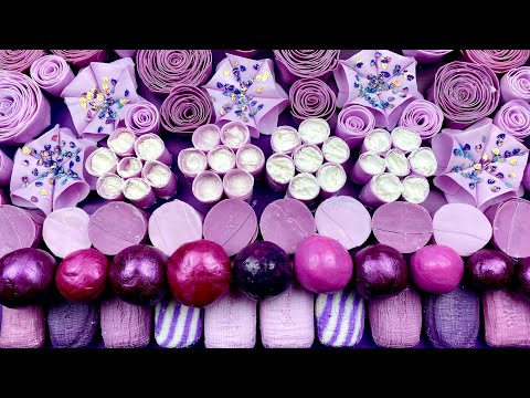 ASMR soap cubes 💜 Crushing soap boxes with starch 💜 Clay cracking 💜 Help you sleep 😴