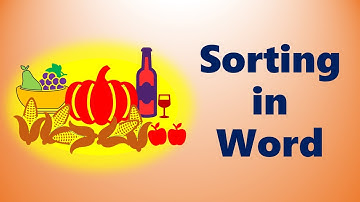 Sorting lists and tables in Word