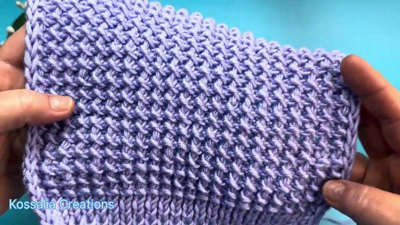 Πλέκουμε 1 καλή 1 ανάποδη και στην συνείχα όλο καλή Ανάγλυφη εύκολη πλέξη με βελόνες για αρχάριους