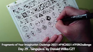 "Gingajava" by Donald Wilka CZT - Day 29 #FYIC2022 | Zentangle | Pen drawing | Pattern explorations