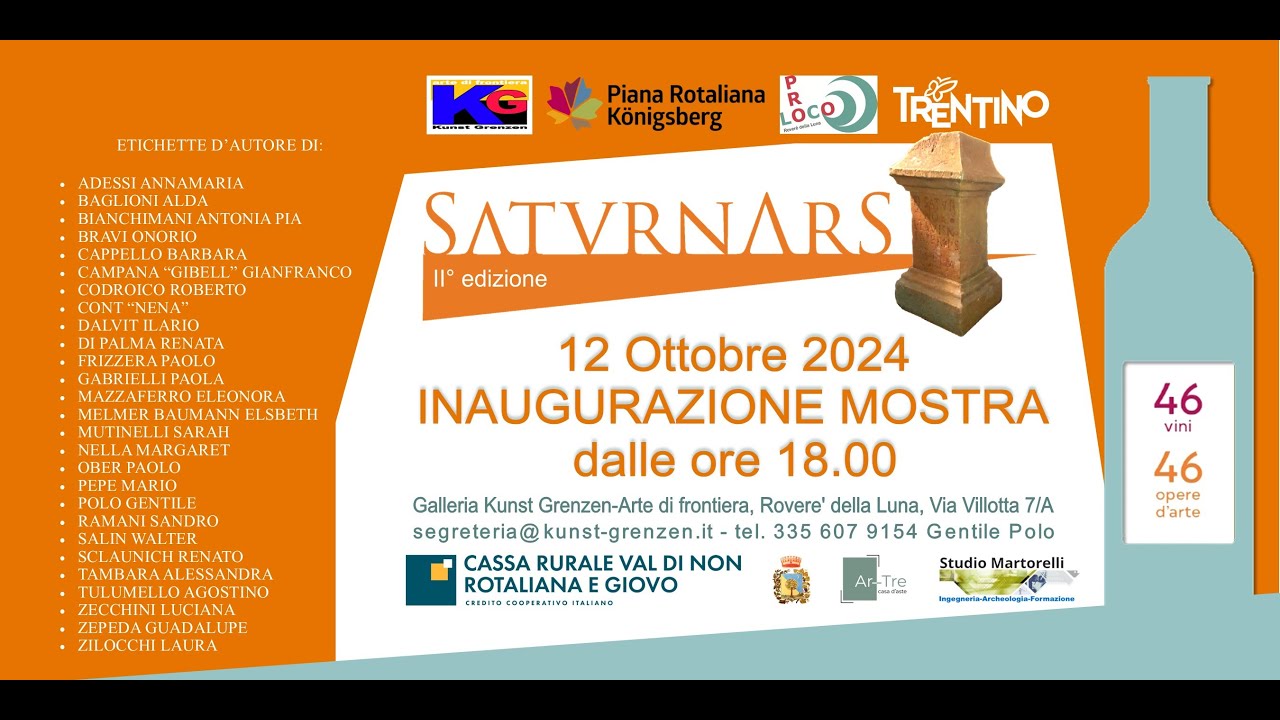 SaturnArs 2024: Vernissage (Galleria/Galerie Kunst Grenzen-Arte di frontiera)