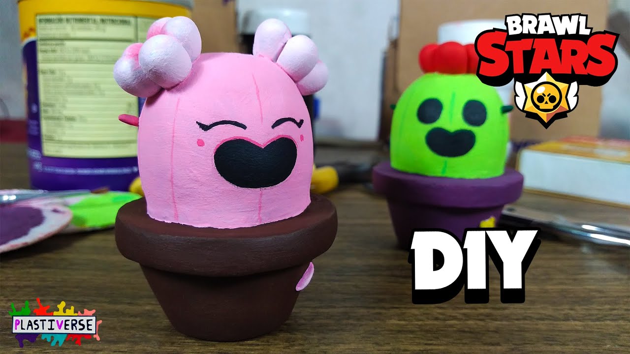 Como Hacer A Spike De Brawl Stars De Plastilina Clay Diy Youtube - como fazer fantasia spike brawl stars