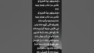 سورة المعارج بصوت الشيخ ياسر الدوسري