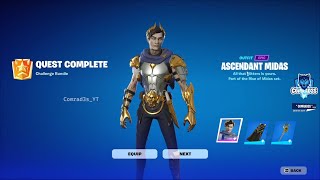 How to get FREE Ascendant Midas Skin, Back Bling, Pickaxe and Wrap in Fortnite - Rise of Midas Cup
