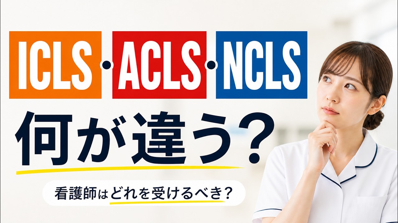ICLS・ACLS・NCLSの違いを完全解説｜看護師はどれを受けるべき？