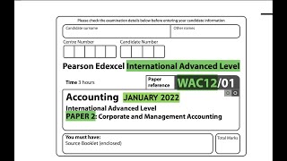 7.JAN 2022 IAL PEARSON EDEXCEL UNIT 2